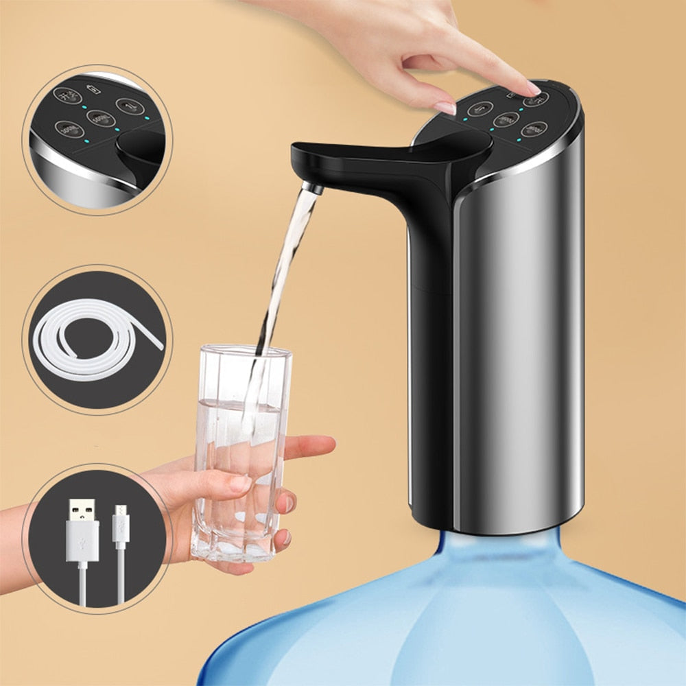 Automatic Electric Water Dispenser Pump Stainless Steel Gallon Portable Drinking Bottle Switch Smart Wireless Water Pump Hot